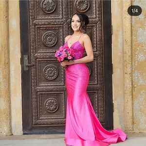 Sherri Hill Vibrant Pink Prom Dress